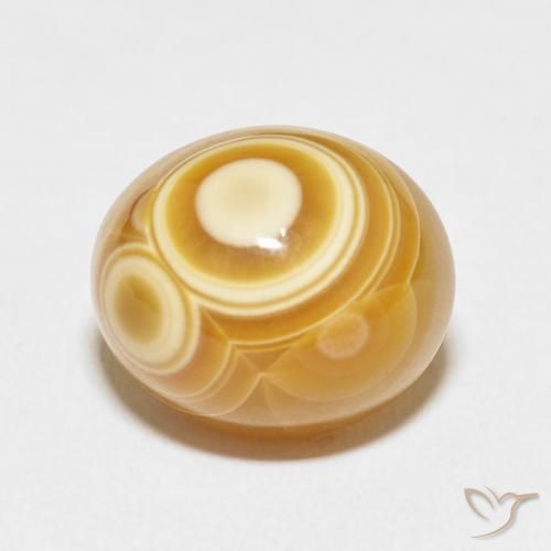 16.20ct 자연스러운 다색 마노, 타원형, 불투명체