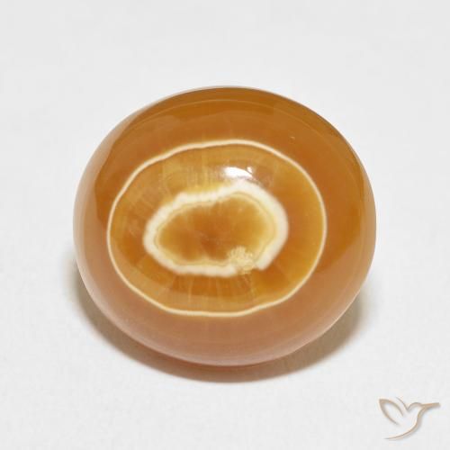 18.44ct 자연스러운 다색 마노, 타원형, 불투명체