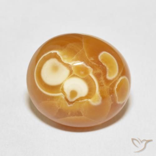 17.46ct 자연스러운 다색 마노, 타원형, 불투명체