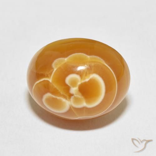 17.47ct 자연스러운 다색 마노, 타원형, 불투명체