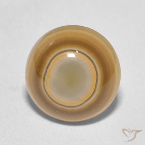 4.89ct 자연스러운 다색 마노, 둥근, 불투명체, Photo A