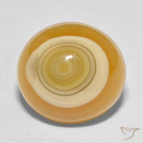14.98ct 자연스러운 다색 마노, 타원형, 불투명체