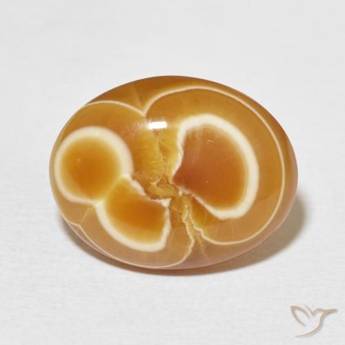 11.32ct 자연스러운 다색 마노, 타원형, 불투명체