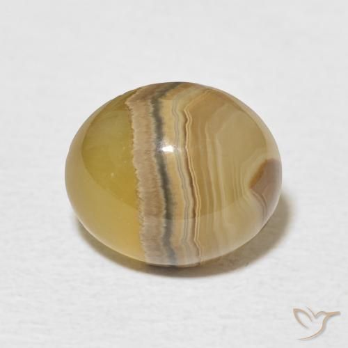 3.53ct 자연스러운 다색 마노, 타원형, 불투명체