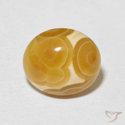 6.64ct 자연스러운 다색 마노, 타원형, 불투명체