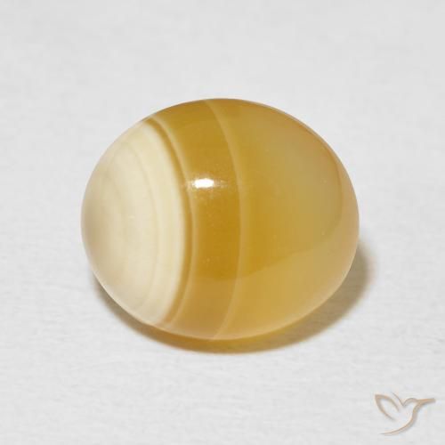 6.83ct 자연스러운 다색 마노, 타원형, 불투명체