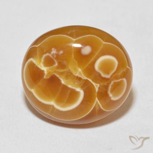 21.45ct 자연스러운 다색 마노, 타원형, 불투명체