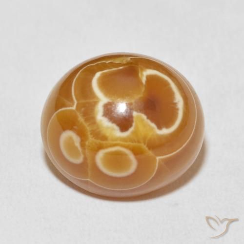 16.56ct 자연스러운 다색 마노, 타원형, 불투명체