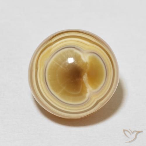 16.93ct 자연스러운 다색 마노, 둥근, 불투명체