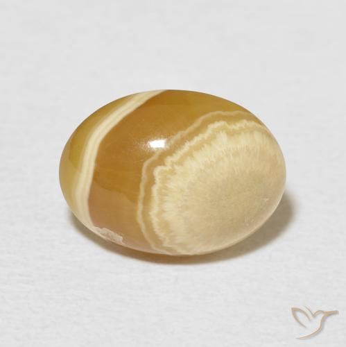 4.50ct 자연스러운 다색 마노, 타원형, 불투명체