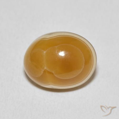 6.46ct 자연스러운 다색 마노, 타원형, 불투명체