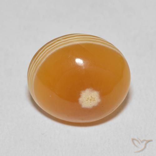 15.33ct 자연스러운 다색 마노, 타원형, 불투명체