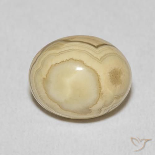 6.65ct 자연스러운 다색 마노, 타원형, 불투명체