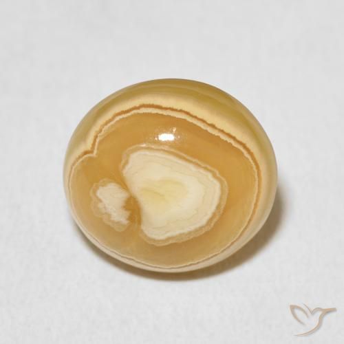6.25ct 자연스러운 다색 마노, 타원형, 불투명체