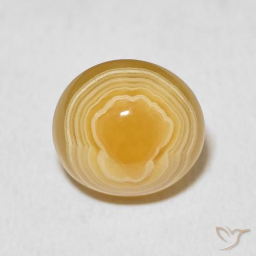 6.39ct 자연스러운 다색 마노, 타원형, 불투명체