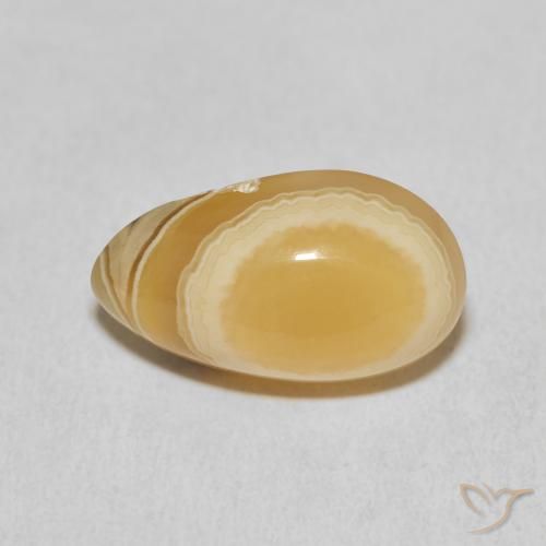 11.05ct 자연스러운 다색 마노, 배 모양, 불투명체