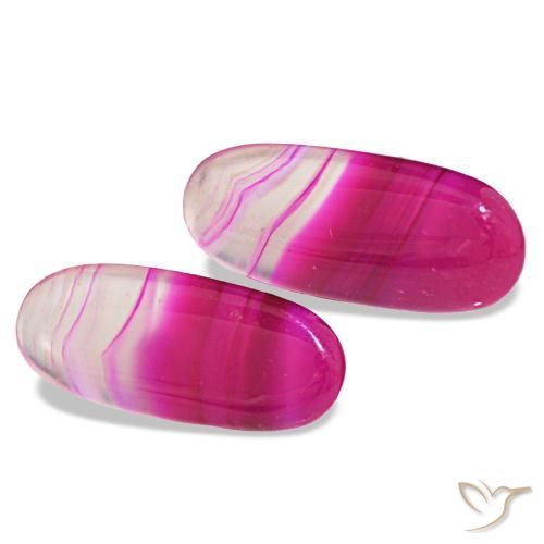 22.11캐럿 천연 다색 마노 보석, 타원형 컷, 투명한