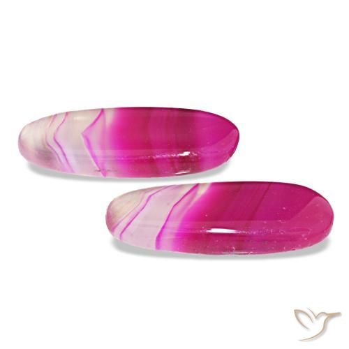 22.11캐럿 천연 다색 마노 보석, 타원형 컷, 투명한