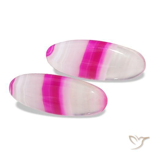 24.03캐럿 천연 다색 마노 보석, 타원형 컷, 투명한