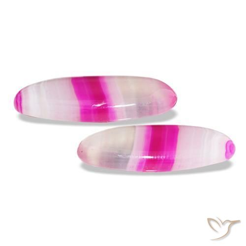 24.03캐럿 천연 다색 마노 보석, 타원형 컷, 투명한