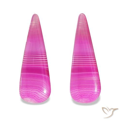 24.65ctw 다색 마노, 배 모양, 투명한