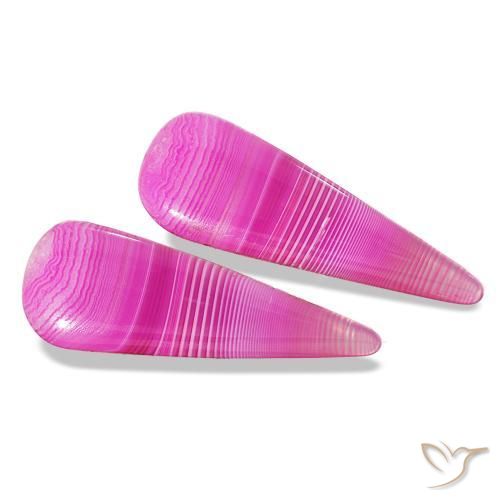 24.65캐럿 천연 다색 마노 보석, 배 모양, 투명한