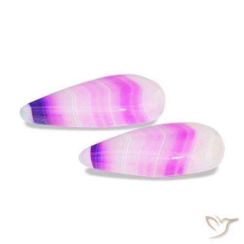 12.18캐럿 천연 다색 마노 보석, 배 모양, 투명한