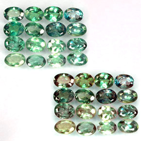캐럿 천연 그린/레드 알렉산드라이트 보석, 타원형 컷, 3.1×2.4 mm, VS