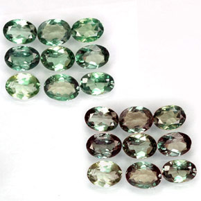 캐럿 천연 그린/레드 알렉산드라이트 보석, 타원형 컷, 3.9×2.9 mm, VS
