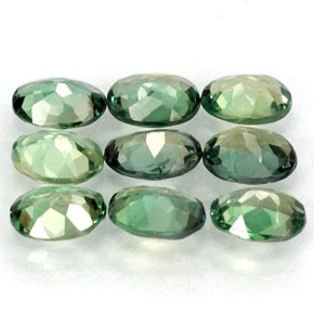 캐럿 천연 그린/레드 알렉산드라이트 보석, 타원형 컷, 3.9×2.9 mm, VS