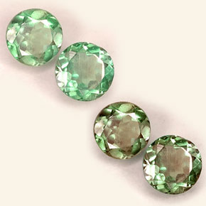 캐럿 천연 그린/레드 알렉산드라이트 보석, 라운드 컷, 3.29 mm, VS
