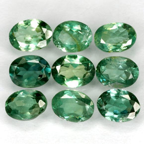 캐럿 천연 그린/레드 알렉산드라이트 보석, 타원형 컷, 4×3 mm, VS