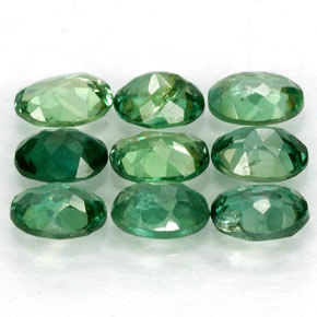 캐럿 천연 그린/레드 알렉산드라이트 보석, 타원형 컷, 4×3 mm, VS