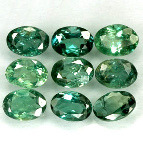 캐럿 천연 그린/레드 알렉산드라이트 보석, 타원형 컷, 3.8×2.8 mm, VS