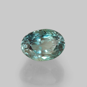 0.45캐럿 천연 그린/레드 알렉산드라이트, 타원형 컷, 4.9×3.5 mm, VS