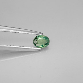 0.26캐럿 천연 그린/레드 알렉산드라이트, 타원형 컷, 4.4×3.4 mm, VVS-VS