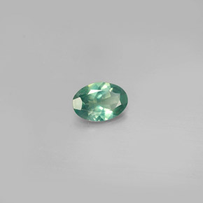 0.41캐럿 천연 그린/레드 알렉산드라이트, 타원형 컷, 5.9×4.1 mm, VVS-VS
