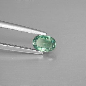 0.46캐럿 천연 그린/레드 알렉산드라이트, 타원형 컷, 5.7×3.9 mm, VVS-VS