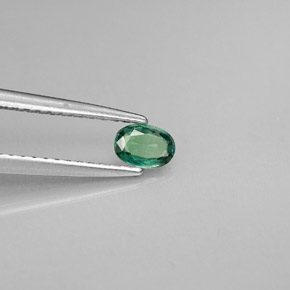0.25캐럿 천연 그린/레드 알렉산드라이트, 타원형 컷, 4.6×3.3 mm, VVS-VS