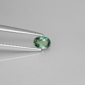 0.23캐럿 천연 그린/레드 알렉산드라이트, 타원형 컷, 4.5×3.2 mm, VS