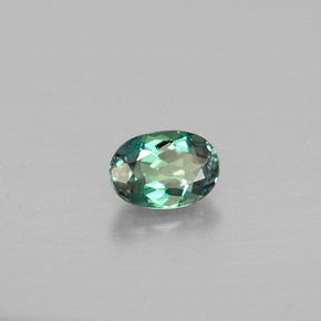 0.33캐럿 천연 그린/레드 알렉산드라이트, 타원형 컷, 4.8×3.4 mm, VVS-VS