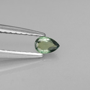 0.16캐럿 천연 녹색/빨간색 알렉산더 보석, 배 모양, VVS-VS