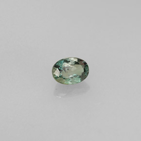 0.18캐럿 천연 그린/레드 알렉산드라이트, 타원형 컷, 3.8×2.7 mm, VS