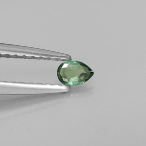 0.10캐럿 천연 그린/레드 알렉산드라이트, 배 모양, 3.6×2.6 mm, VS