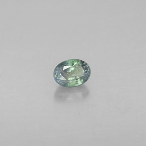 0.16캐럿 천연 그린/레드 알렉산드라이트, 타원형 컷, 3.4×2.6 mm, VS
