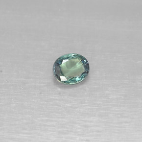 0.18캐럿 천연 그린/레드 알렉산드라이트, 타원형 컷, 3.8×3.2 mm, VS