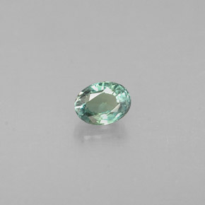 0.19캐럿 천연 그린/레드 알렉산드라이트, 타원형 컷, 3.8×2.9 mm, VS