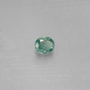 0.14캐럿 천연 그린/레드 알렉산드라이트, 타원형 컷, 3.2×2.8 mm, VS