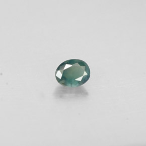 0.14캐럿 천연 그린/레드 알렉산드라이트, 타원형 컷, 3.3×2.6 mm, VS