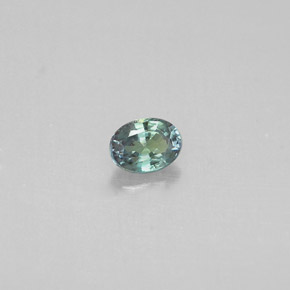 0.14캐럿 천연 그린/레드 알렉산드라이트, 타원형 컷, 3.6×2.6 mm, VS